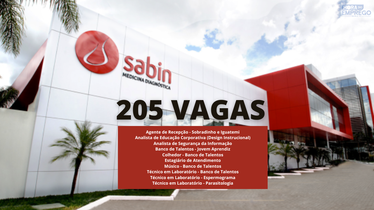 SABIN VAGAS DE EMPREGO