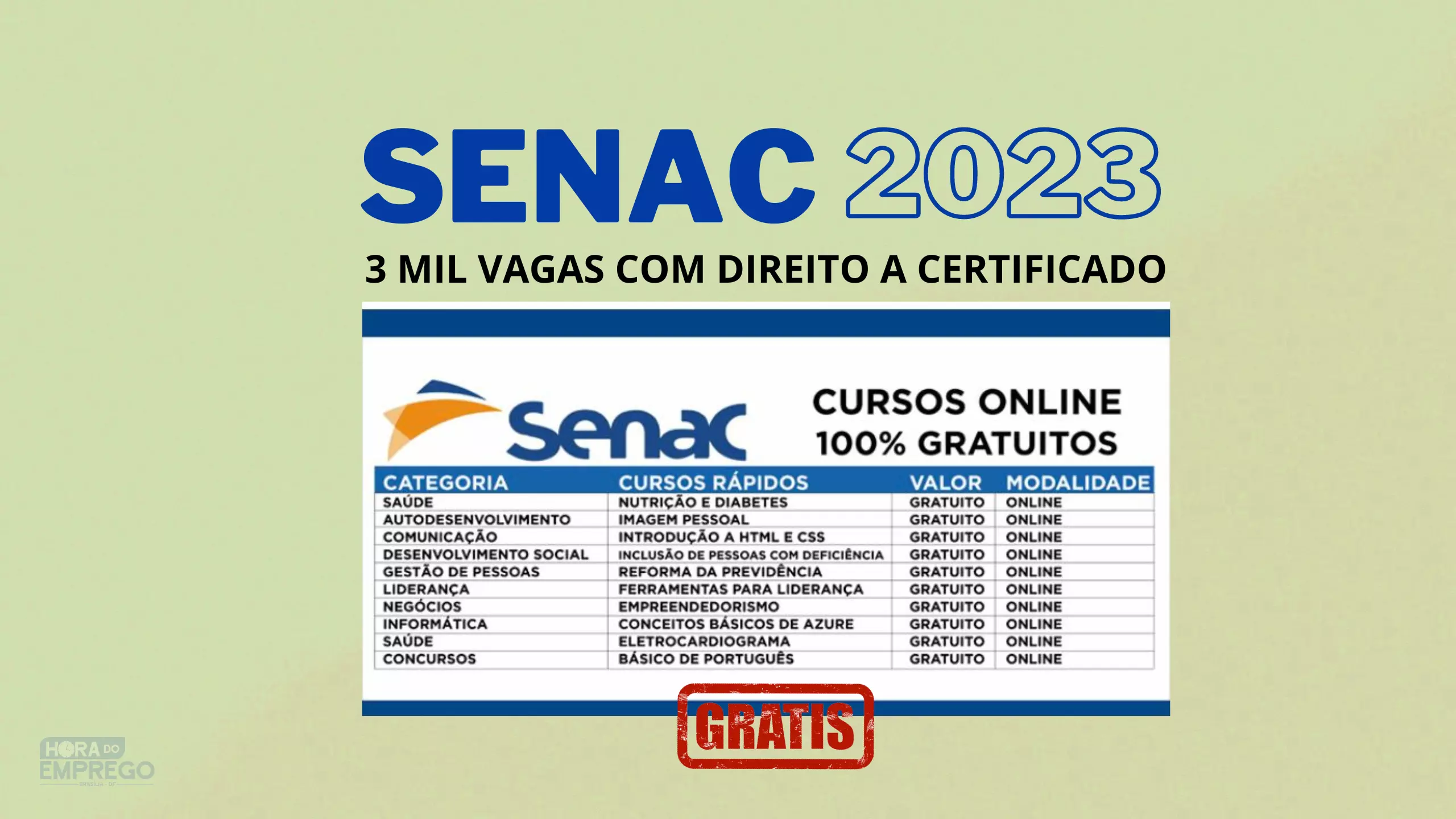 SENAC GRATIS